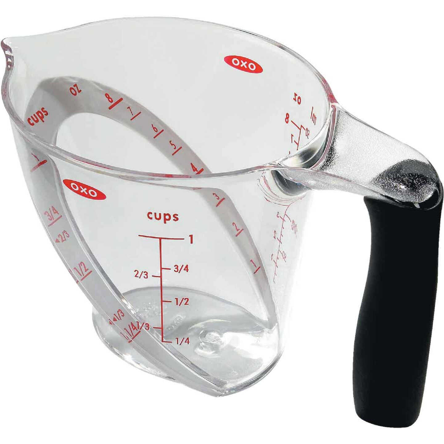 OXO 2 Cup Angled Measuring Cup Clear Plastic BPA Free Black 2 Cup Capacity  Tools